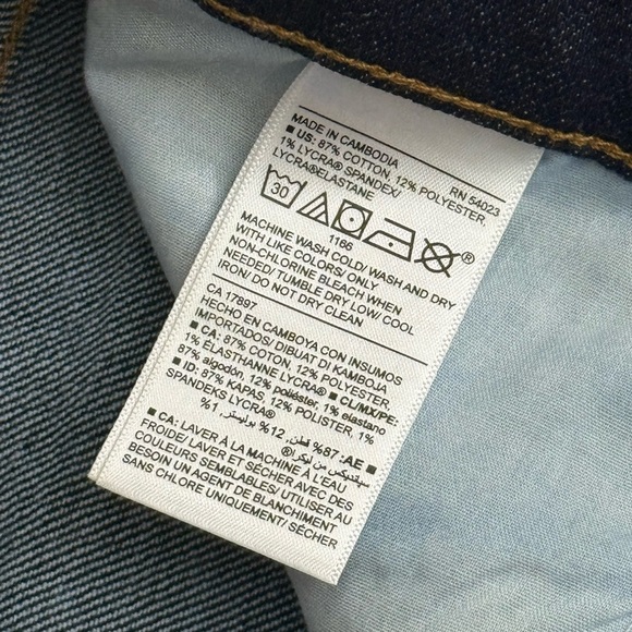 Old Navy • Dark Wash Cuffed Denim Shorts - Picture 6 of 9